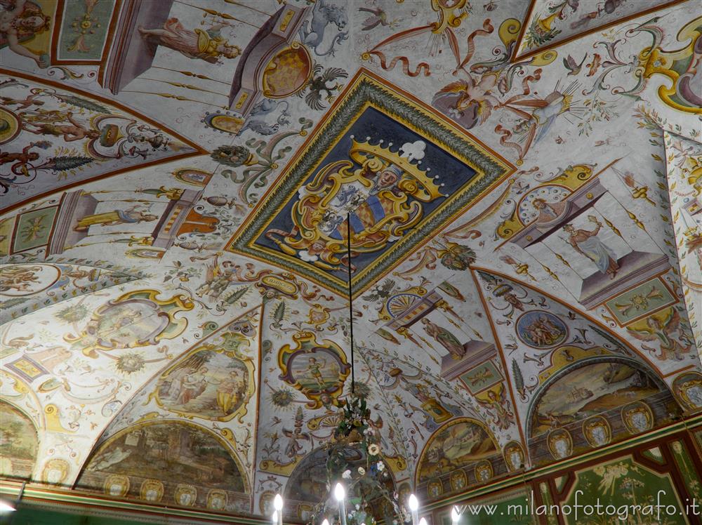Biella (Italy) - Vault of the Green Hall of La Marmora Palace